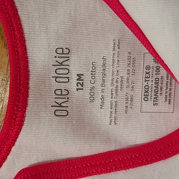 OKIE DOKIE AND JUMPING BEANS GIRLS BUNDLE OF 3 SHIRTS/TANKS SIZE 12 MONTHS - Picture 10 of 14
